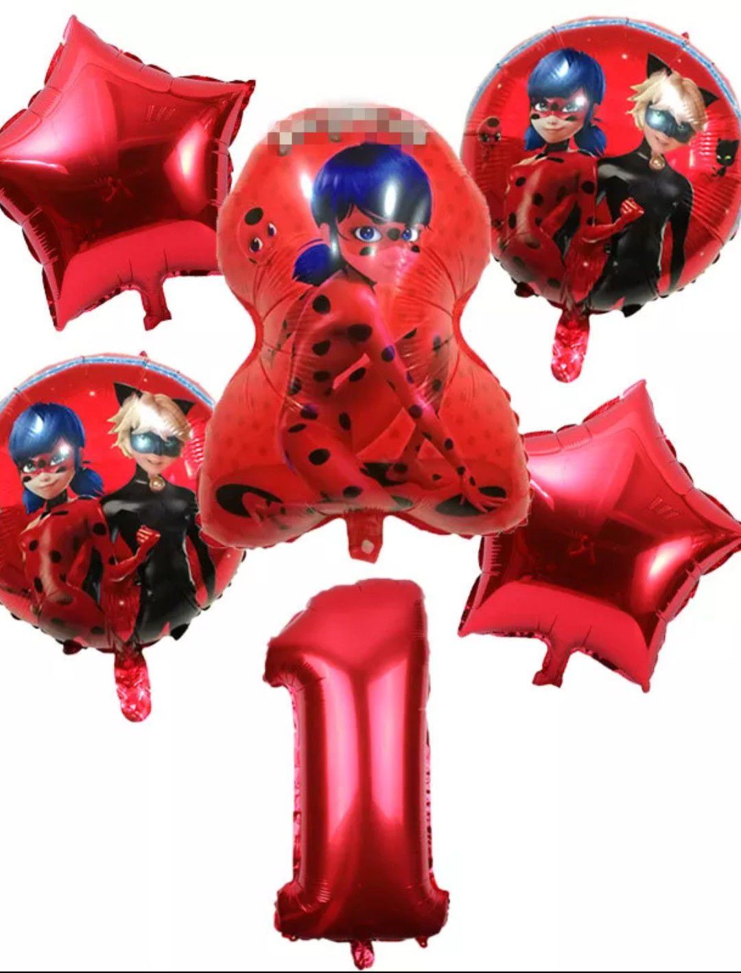 Ladybug Cat Noir miraculous balloons set party supplies