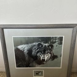 Rod Frederick Timber Ghost - Wolf - Very rare - double signed lithograph - mint