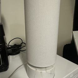 Modern Table Lamp – Fabric Shade & Marble Base