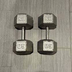 85 Lb Iron Dumbbells