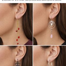 ✨ Women’s Earrings Bundle – 4 Unique Pairs