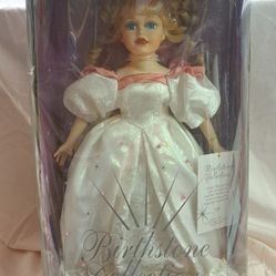 Hand Crafted Porcelain Doll Birthstone Collection October Opal