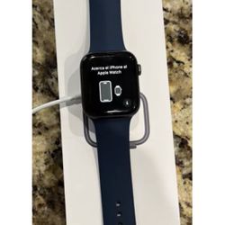 Apple iWatch Series 5 44MM Space Gray Aluminum Blue Band With Box Plus Plus