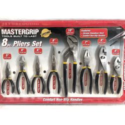 Brand New (Master Grip) Eight Piece Electrician Hand Tool Set 