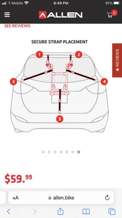Allen Deluxe Trunk Two Bike Carrier $37 OBO