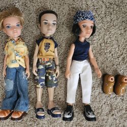 Vintage 2002-03 Bratz Boyz lot of 4 with some accessories