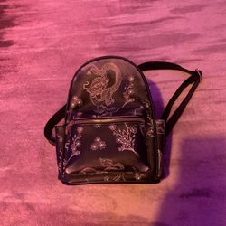 Dragon and Flower printed mini backpack