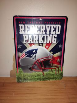 New England Patriots Metal Sign