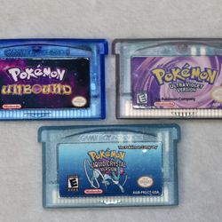 Pokémon Unbound + Liquid Crystal + Ultra Violet 3-Piece Set GBA