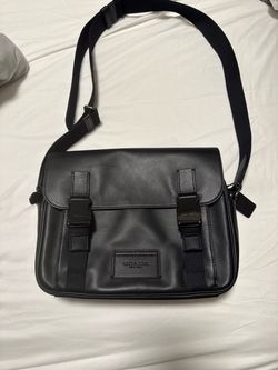 Coach New York Black Leather Messenger Bag