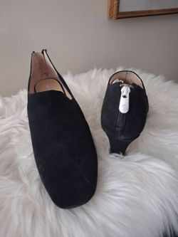 Suede sling back