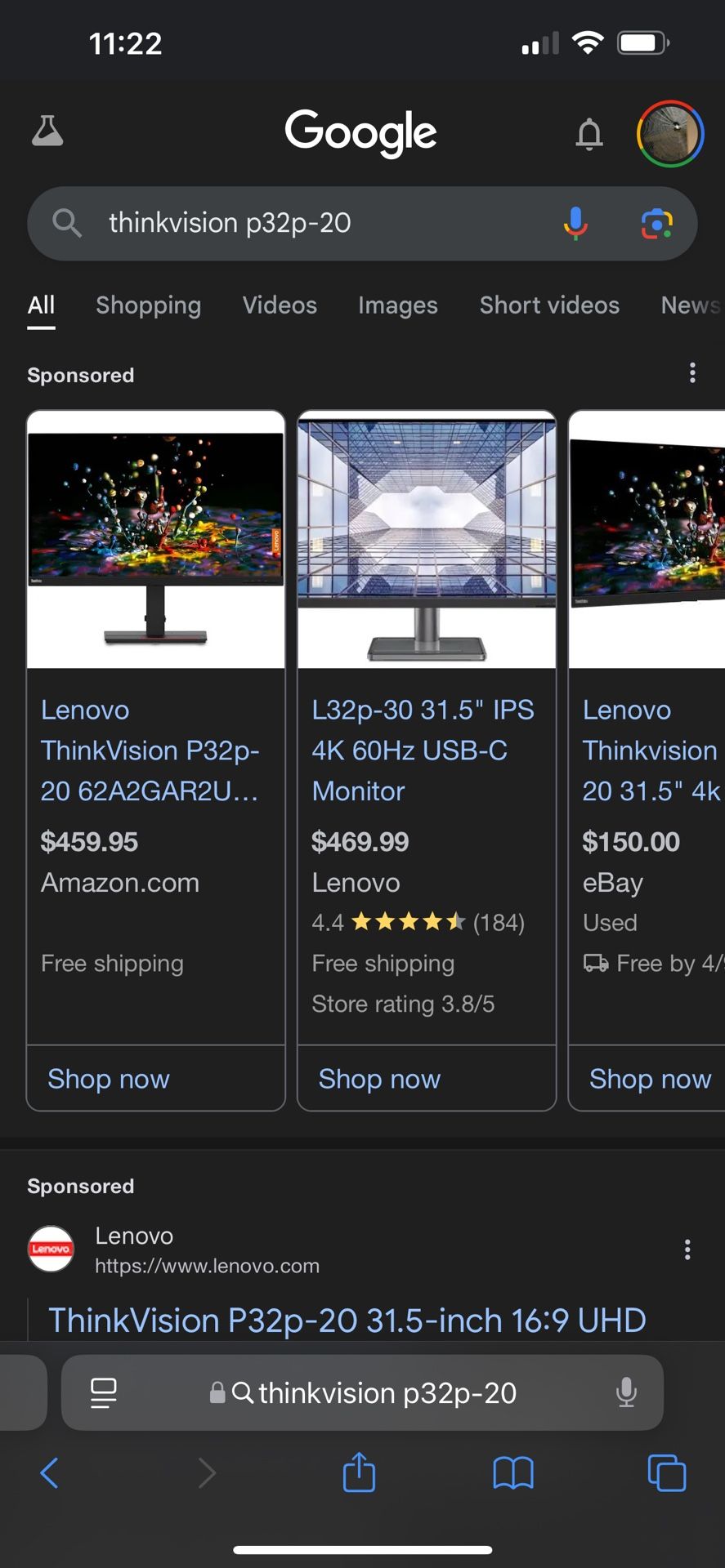 Monitor Thinkvision