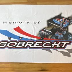 Vintage In Memory Of Kevin Gobrecht Memorial RIP Beach Towel Racing - New