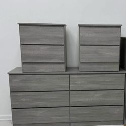 Dresser And 2 Nightstands - Cómoda Y 2 Mesitas De Noche 