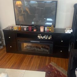 Tv Stand With Fire Place 