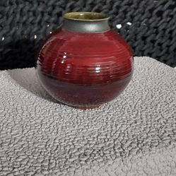 Signed Larry Allen Brown Clay Glazed Jar