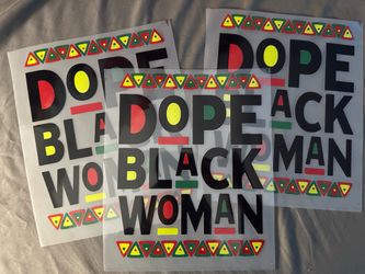 DPE BLK WOMAN SHIRT TRANSFER SHEETS- 3 available