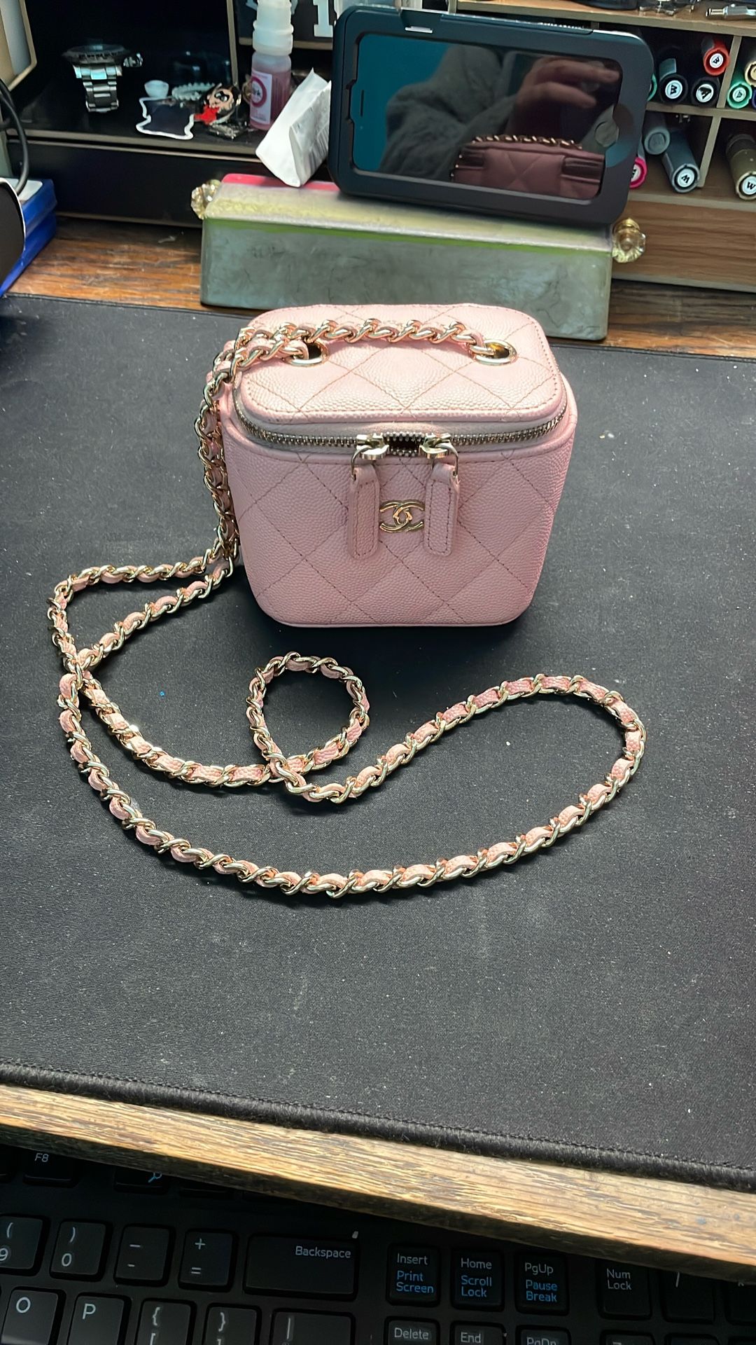 2022 Authentic CHANEL Quilted Mini Vanity Case