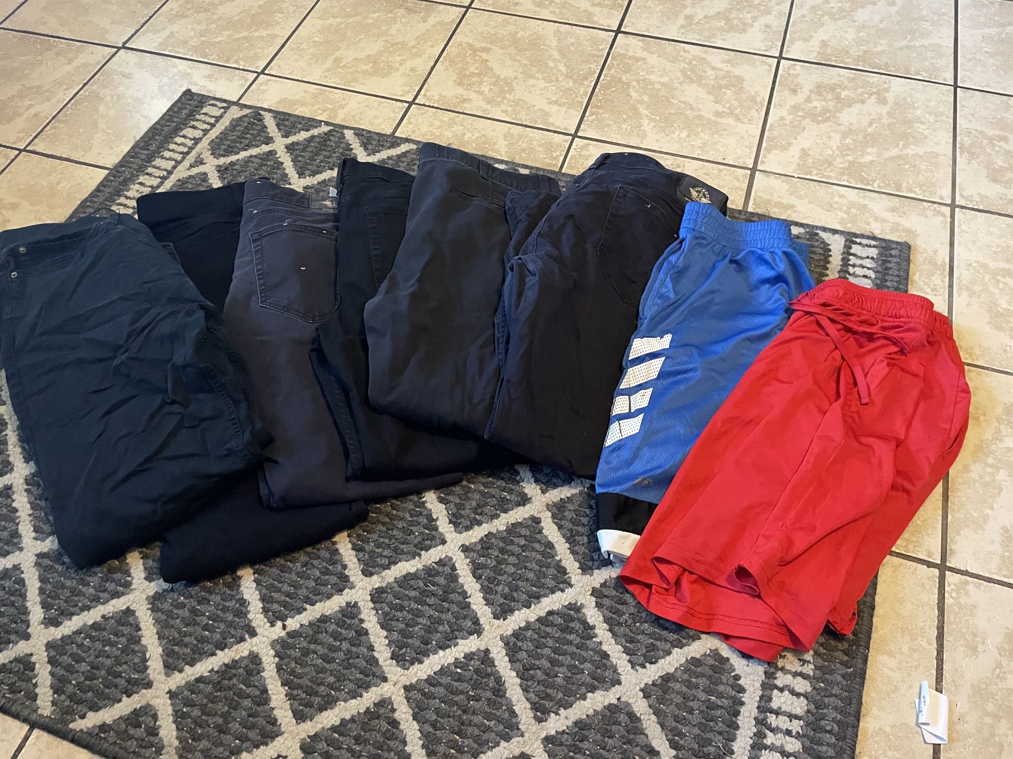 Men Pants 36 By 30 And Shorts Large