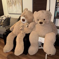 Set of 2 Giant Plush Teddy Bears