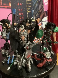 KISS Band Action Figures Set with Accessories