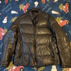 Winter warm leather jacket size 52