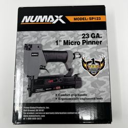 Numax SP123 Pneumatic 23-Gauge 1” Micro Pinner Nailer New In Box