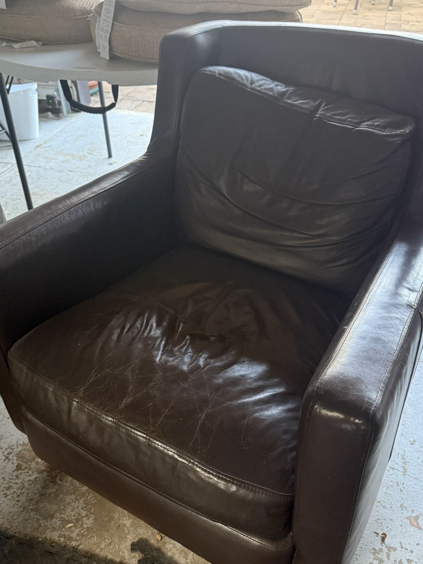 Brown Leather Arm Chair