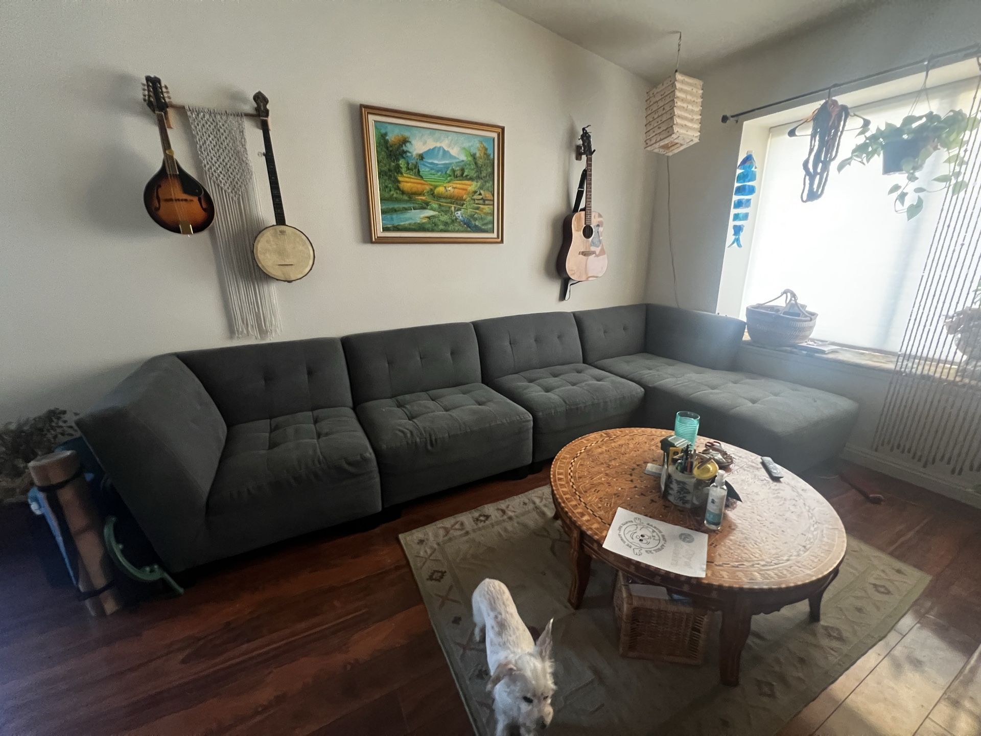 Blue Grey Sectional Couch