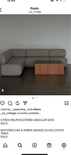 Four piece modular sofa