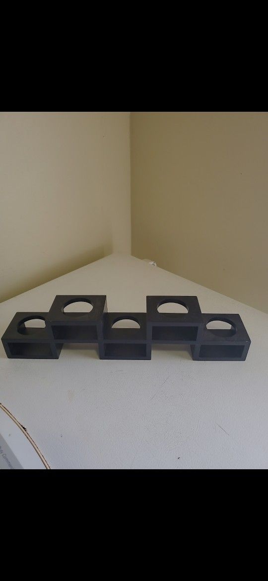 Black Geometric Candle Holder