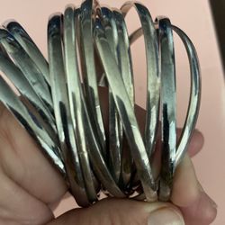 Silver Steel Color Bracelets