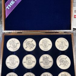 @85% Silver melt price REUVEN RUBIN  The PROPHETS 12 MEDALLIONS 999 PURE SILVER 1