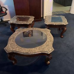 Real Marble Coffe Table Set