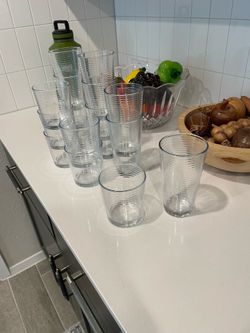 Glass Drinkware Set (15 count)
