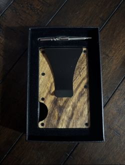 Avant wood money clip wallet