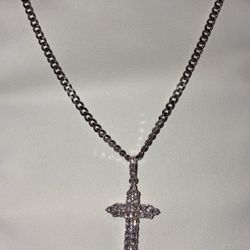 Sterling Silver With 1 Carat Diamonds 