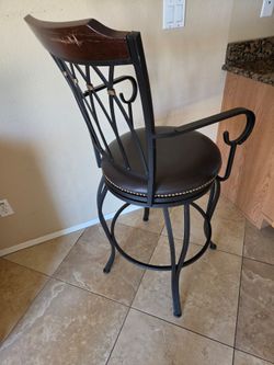4 tall leather seat bar stools