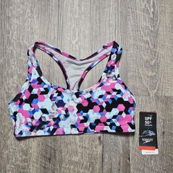 NEW Speedo Women's Standard Swimsuit Bikini Top Prism Rose Violet Size Small
