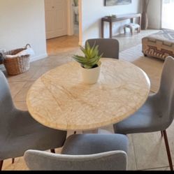 Marble Table And Four Chairs 