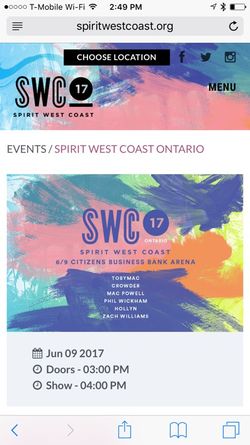 Spirit west coast tickets