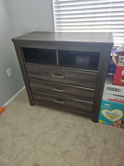 Dresser TV Stand Clothes Storage 