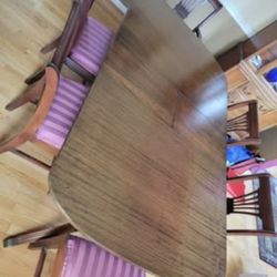 Dining Set--1940s SOLID MAHOGANY