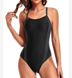 Slimming Stunning Black Women's One-Piece Swimsuit- Size XXL
