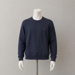 VTG 90s Polo Ralph Lauren Navy Blue Crewneck Sweatshirt Mens Large Red Pony