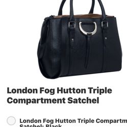 London Fog Hutton Triple Compartment Satchel