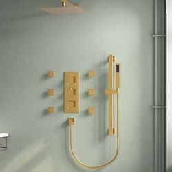 🔥HOT SALE🔥SFS-1016-GD12 EVERSTEIN LUXURY WALL MOUNTED SHOWER FAUCET SYSTEM 