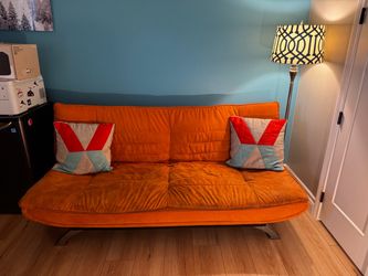 Orange futon