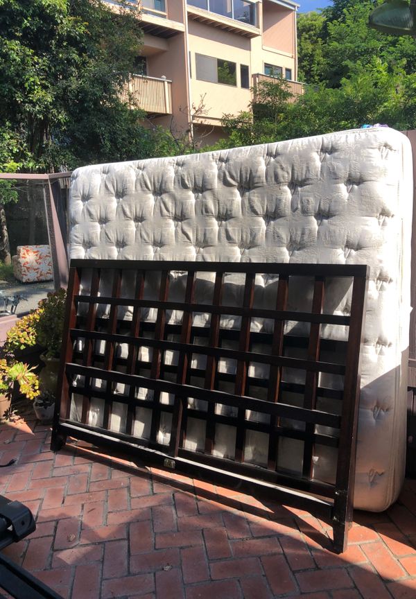 Restoration Hardware NEW King Bed with mahogany wood frame (headboard and footboard included ...