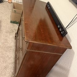 Solid Stained Wood Dresser - $75